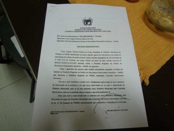 Tribunal de Justi&ccedil;a anula processo de interven&ccedil;&atilde;o do Diret&oacute;rio Estadual do PMDB.(Imagem:FlorianoNews)