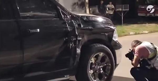Detalhe do carro de Rodrigo Garro, do Corinthians, ap&oacute;s acidente na Argentina.(Imagem:Reprodu&ccedil;&atilde;o)