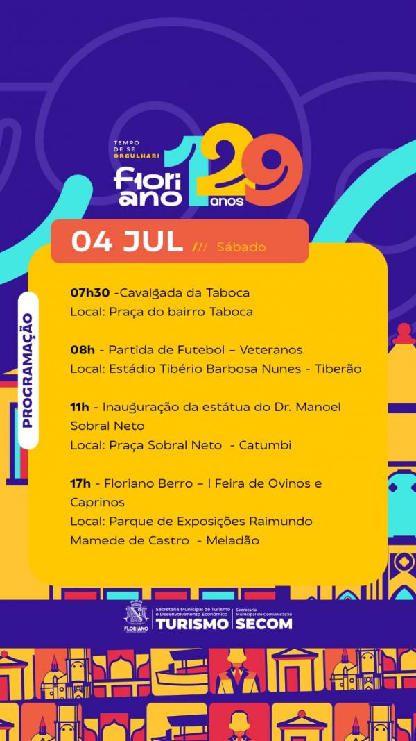 Floriano 129 anos (Imagem:Secom)
