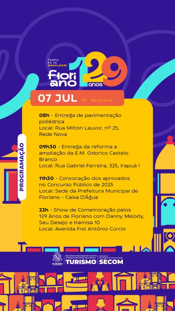 Floriano 129 anos (Imagem:Secom)