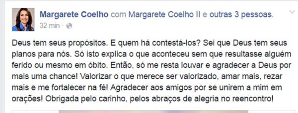 Vice-governadora fala sobre acidente com avi&atilde;o: 