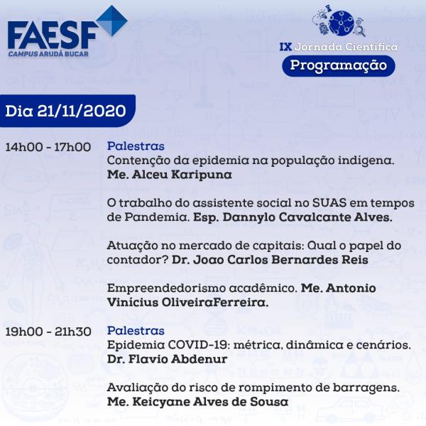 IX Jornada Científica e III Jornada Cultural.(Imagem:Divulgação)