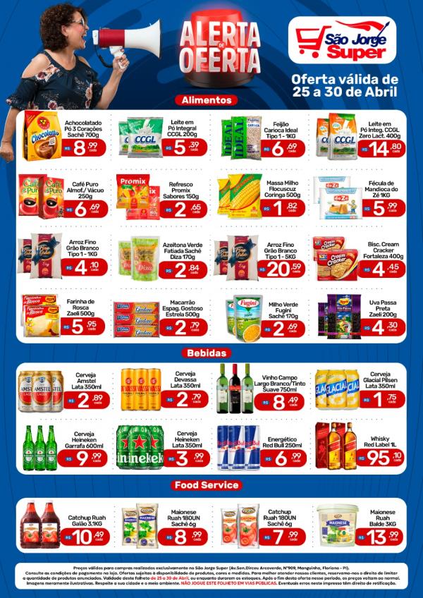 Confira as ofertas da semana no São Jorge Super! (Imagem:Divulgação)