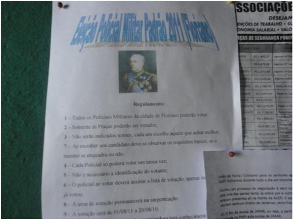 Elei&ccedil;&atilde;o Policial Militar Padr&atilde;o 2011.(Imagem:Florianonews)