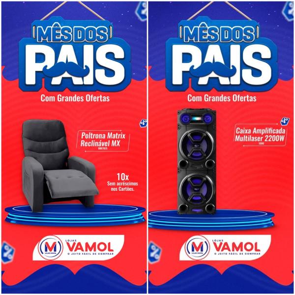 Loja Vamol em Floriano oferece promoções para o Dia dos Pais e alívio no calor do