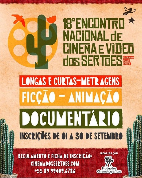 Inscrições abertas para o 18º Encontro Nacional de Cinema e Vídeo dos Sertões em Floriano