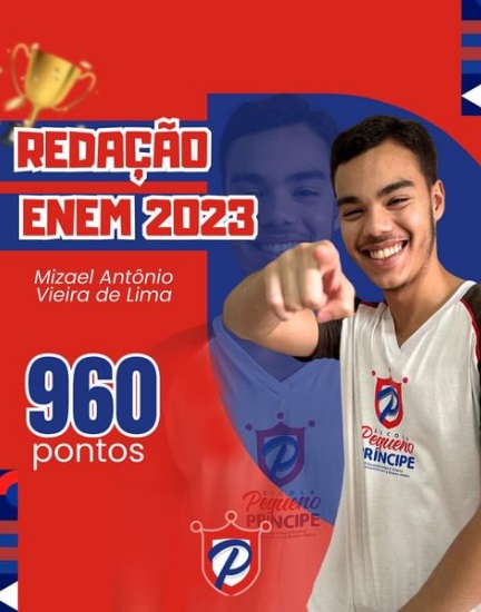 Aluno da Escola Pequeno Príncipe brilha no Enem 2023 com nota excepcional na redação