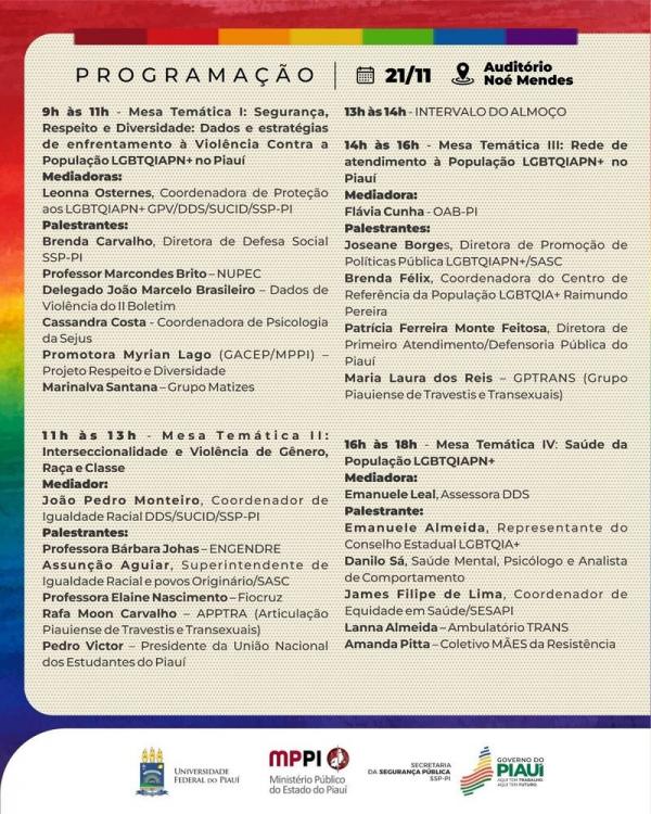 SSP-PI e UFPI discutem estrat&eacute;gias para combater a viol&ecirc;ncia contra a popula&ccedil;&atilde;o LGBTQIAPN+(Imagem:Divulga&ccedil;&atilde;o)