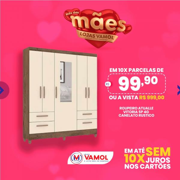 Semana especial Dia das M&atilde;es &eacute; na Lojas Vamol(Imagem:Divulga&ccedil;&atilde;o)
