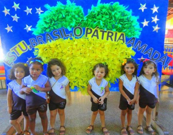 Atividades alusivas &agrave; Semana da P&aacute;tria iniciaram na Escola Pequeno Pr&iacute;ncipe.(Imagem:EPP)