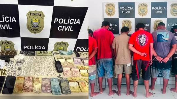 Grupo suspeito de integrar esquema de tráfico de drogas é preso, e R$ 6 mil são apreendidos no Norte