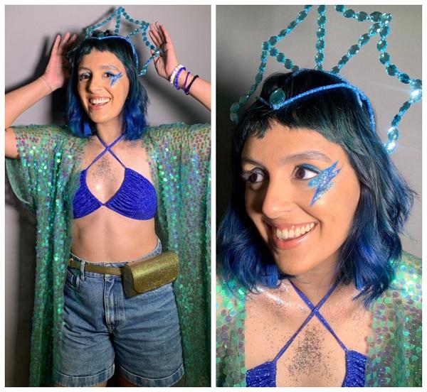 Maquiagem estilosa para o Carnaval.(Imagem:Reprodu&ccedil;&atilde;o/Instagram)