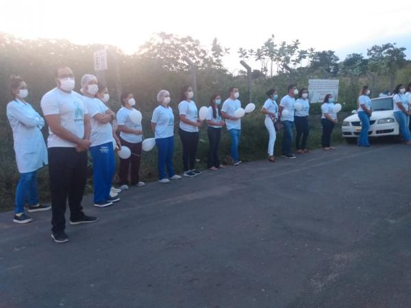 Momento de ora&ccedil;&atilde;o marca um ano de funcionamento do Setor Covid do HRTN(Imagem:FlorianoNews)