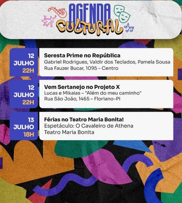 Floriano vive um final de semana de muita cultura, arte e m&uacute;sica nos dias 11, 12 e 13 de julho(Imagem:Reprodu&ccedil;&atilde;o/Instagram)