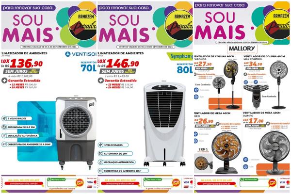 Enfrente o calor com as ofertas imperd&iacute;veis do Armaz&eacute;m Para&iacute;ba(Imagem:Divulga&ccedil;&atilde;o)