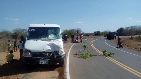 Colisão entre carro e moto resulta em morte na zona rural da cidade de Barão de Grajaú.(Imagem:Reprodução/Whats App)