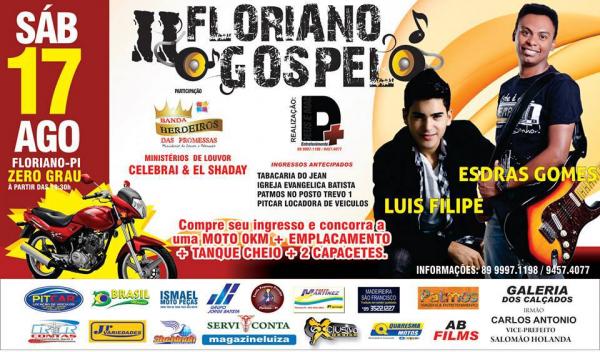 Município sediará 2º Floriano Gospel