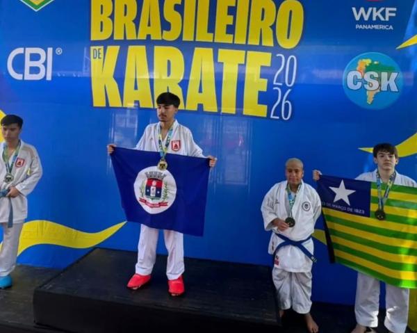 Piauí conquista duas medalhas de ouro e uma de bronze no Campeonato Brasileiro de Karatê na Bahia(Imagem: Ascom Secepi)