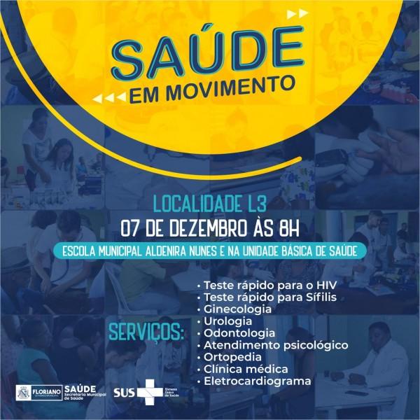 Saúde em Movimento chegará ao L3 com diversos serviços