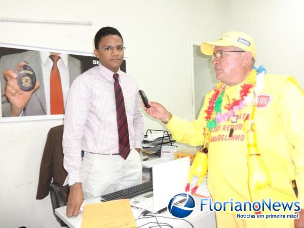 Delegado Luciano Alc&acirc;ntara, titular do 1&ordm; Distrito Policial de Floriano.(Imagem:FlorianoNews)