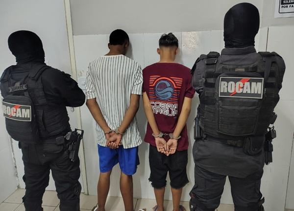 Polícia Militar captura suspeitos de roubo e recupera moto furtada em Floriano(Imagem:Divulgação/PM)