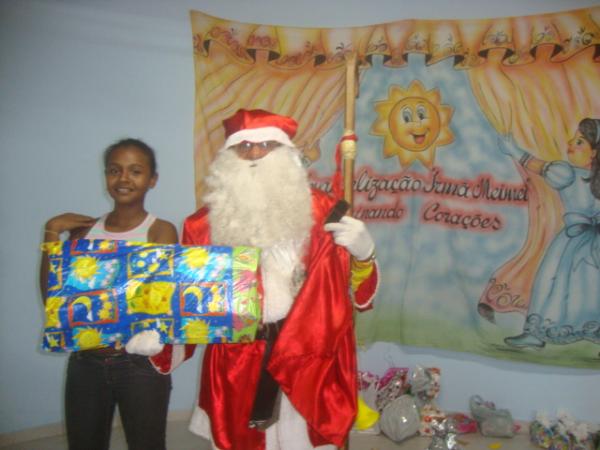 Natal das crian&ccedil;as atendidas pela entidade Allan Kardec(Imagem:reda&ccedil;ao)