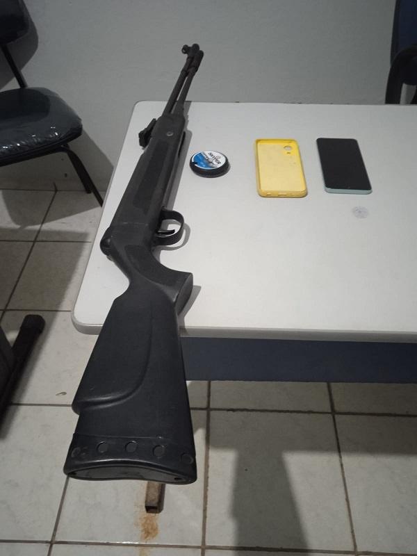 Homem ameaça matar ex-mulher com tiro de espingarda e acaba preso em Marcolândia