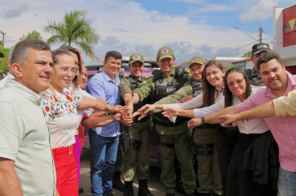  31&ordm; BPM recebe viatura lil&aacute;s e passa a contar com os servi&ccedil;os da Patrulha Maria da Penha(Imagem:Divulga&ccedil;&atilde;o)