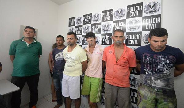 Presos na Opera&ccedil;&atilde;o Blindado por assaltos a carros forte no interior do Piau&iacute;.(Imagem:Cidade Verde)