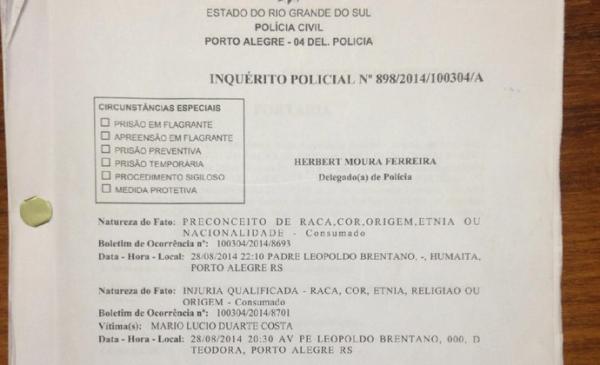 Inqu&eacute;rito sobre caso Aranha &eacute; apresentado no Pal&aacute;cio da Pol&iacute;cia, em Porto Alegre.(Imagem:Paula Menezes)