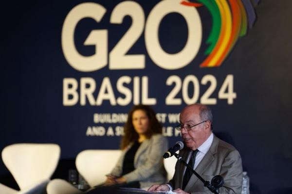 Ministro das Rela&ccedil;&otilde;es Exteriores, Mauro Vieira, participa do ?States of the Future?, evento paralelo &agrave; Reuni&atilde;o Ministerial de Desenvolvimento do G20.(Imagem:Fernando Fraz&atilde;o/Ag&ecirc;ncia Brasil)