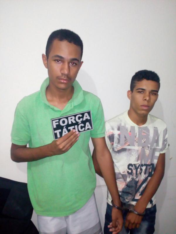 Leonardo Oliveira Marques e Andr&eacute; Felipe de Oliveira Pinheiro, ambos acusados de roubo.(Imagem:Divulga&ccedil;&atilde;o/PM)