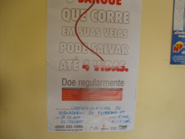 Divulga&ccedil;&atilde;o do programa de doa&ccedil;&atilde;o de sangue(Imagem:FlorianoNews)