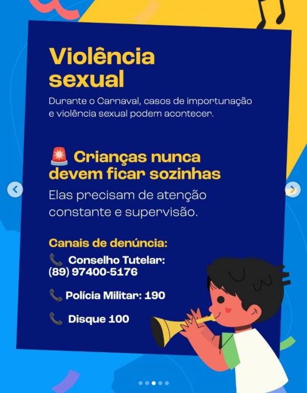 Carnaval com Responsabilidade: Proteger Crianças e Adolescentes é Dever de Todos(Imagem:Reprodução/Instagram)