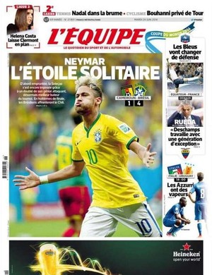 "Estrela Solitária": jornais estrangeiros destacam desempenho de Neymar