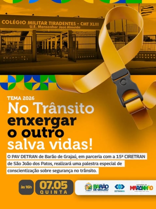 PAV DETRAN de Barão de Grajaú promove palestra sobre segurança no trânsito