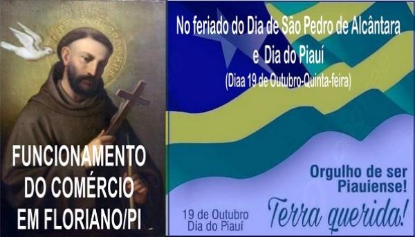 Comércio em Floriano funcionará normalmente no feriado de São Pedro de Alcântara e Dia do Piauí