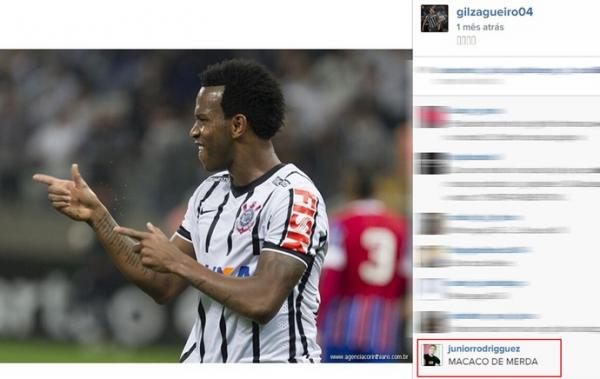 Zagueiro Gil foi xingado em uma rede social na manh&atilde; desta ter&ccedil;a-feira.(Imagem:Reprodu&ccedil;&atilde;o)