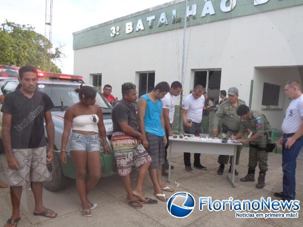 Polícia prende quatro suspeitos de tráfico de drogas em Floriano.(Imagem:FlorianoNews)