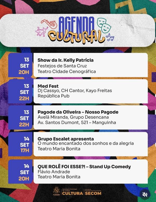Agenda Cultural(Imagem:Reprodu&ccedil;&atilde;o/Instagram)