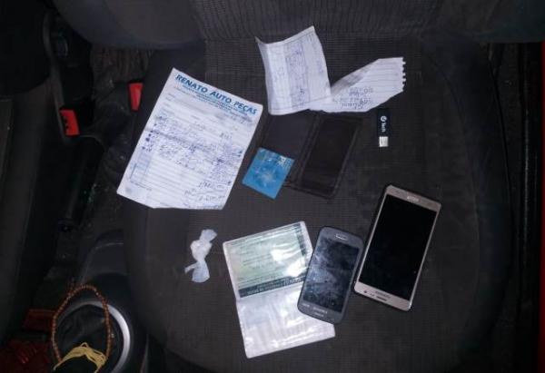 PM de Barão de Grajaú apreende veículo de suspeitos de roubo.(Imagem:Divulgação/PM)