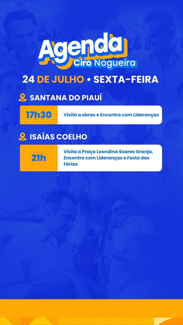 Senador Ciro Nogueira cumpre agenda nesta sexta (24)(Imagem:Ascom)