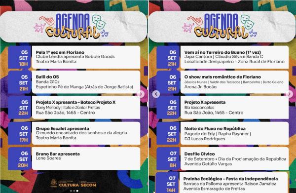 Agenda Cultural(Imagem:Reprodu&ccedil;&atilde;o/Instagram)