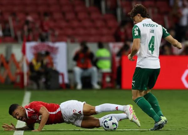 Giay fez mais uma partida segura pelo Palmeiras.(Imagem:Cesar Greco)