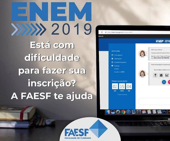 FAESF divulga vídeo explicando passo a passo para realização de inscrição no Enem