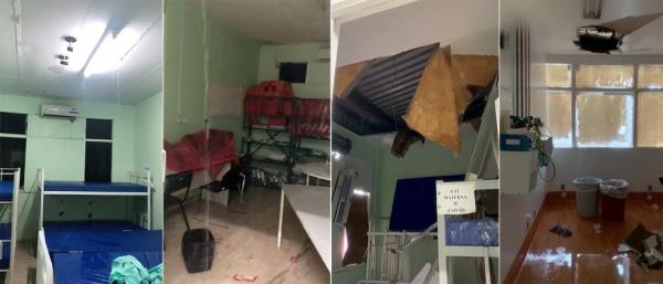 Setores da maternidade Evangelina Rosa ficam alagados durante chuva em Teresina. (Imagem:Divulga&ccedil;&atilde;o)