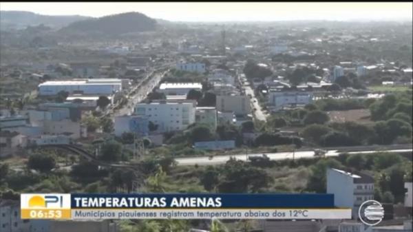 Picos registra temperaturas abaixo de 20&ordm;C em julho.(Imagem:Reprodu&ccedil;&atilde;o/TV Clube)