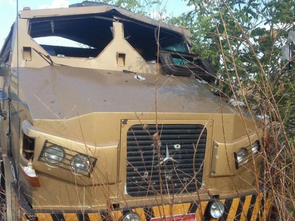 Dez bandidos fortemente armados assaltaram dois carros fortes no Piau&iacute;.(Imagem:Divulga&ccedil;&atilde;o/Pol&iacute;cia Militar)