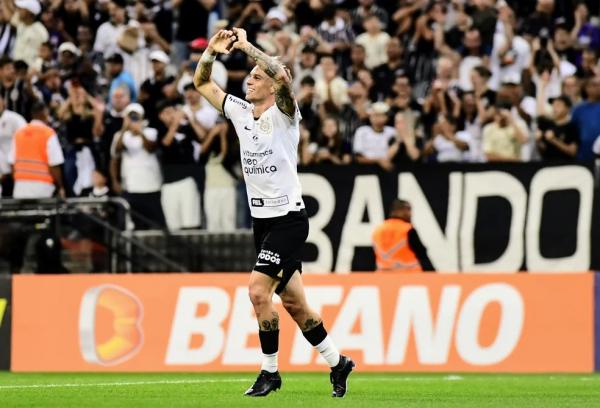  Corinthians x Botafogo-SP, comemora&ccedil;&atilde;o do gol de R&oacute;ger Guedes.(Imagem:Marcos Ribolli )