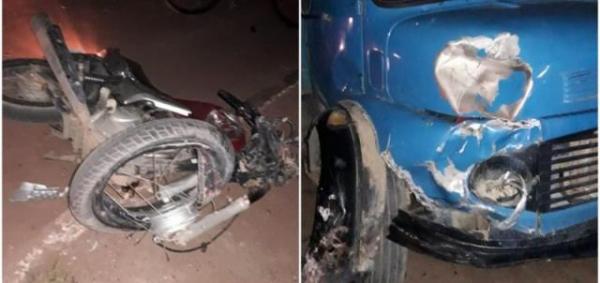 Motociclista morre após bater de frente com caminhão no Piauí.(Imagem:Cidades na Net)